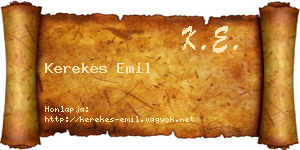 Kerekes Emil névjegykártya