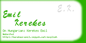 emil kerekes business card